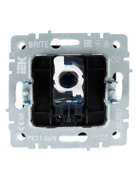Розетка компьютерная СП RJ45 кат.6 BRITE РК11-БрЧ механизм черн. IEK BR-K10-2-K02 Розетка компьютерная СП RJ45 кат.6 BRITE РК11-БрЧ механизм черн. IEK BR-K10-2-K02