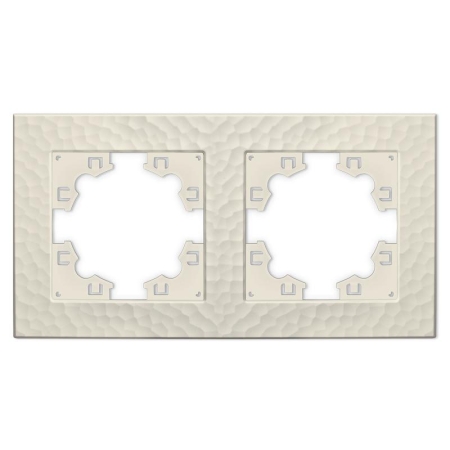 Рамка 2-м Афина фактурная универс. слоновая кость (ivory) Universal A10044-I Рамка 2-м Афина фактурная универс. слоновая кость (ivory) Universal A10044-I