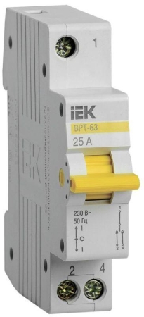 Выключатель-разъединитель трехпозиционный 1п ВРТ-63 25А KARAT IEK MPR10-1-025 Выключатель-разъединитель трехпозиционный 1п ВРТ-63 25А KARAT IEK MPR10-1-025
