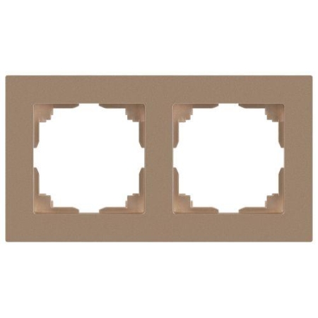 Рамка 2-м СП Accent 6-502-04 шампань Intro Б0063758 Рамка 2-м СП Accent 6-502-04 шампань Intro Б0063758