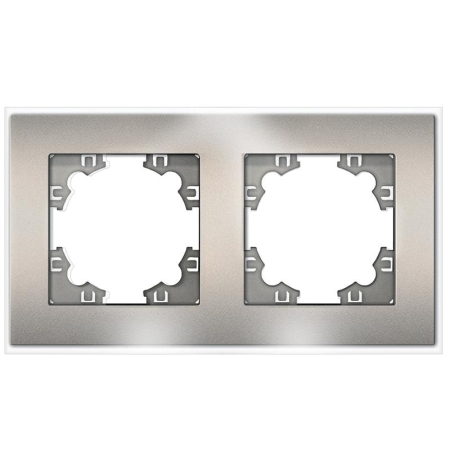 Рамка 2-м Афина стеклянная мокко UNIVersal 2285 Рамка 2-м Афина стеклянная мокко UNIVersal 2285