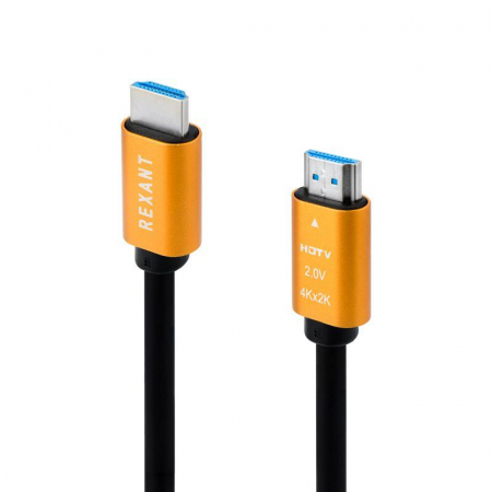Кабель HDMI - HDMI 2.0 2м Gold Rexant 17-6104