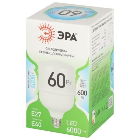 Лампа светодиодная GREEN LINE POWER T100-60W-840-E27/E40 GL 60Вт колокол 4000К яркий свет бел. E27/E40 Эра Б0067072 Лампа светодиодная GREEN LINE POWER T100-60W-840-E27/E40 GL 60Вт колокол 4000К яркий свет бел. E27/E40 Эра Б0067072