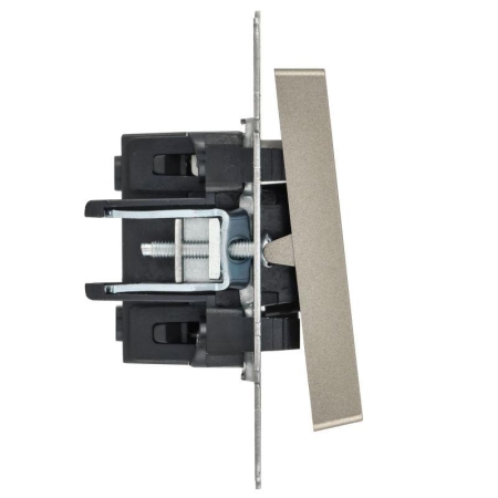 Выключатель 1-кл. СП BRITE ВС10-1-1-БрШ 10А с индик. механизм шампань IEK BR-V10-1-10-K37