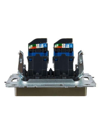 Розетка компьютерная двойн. СП RJ45 кат.6 BRITE РК11-2-БрШ механизм шампань IEK BR-K20-2-K37 Розетка компьютерная двойн. СП RJ45 кат.6 BRITE РК11-2-БрШ механизм шампань IEK BR-K20-2-K37