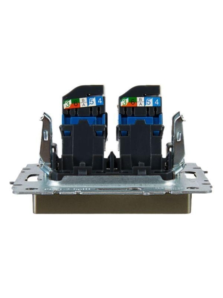 Розетка компьютерная двойн. СП RJ45 кат.6 BRITE РК11-2-БрШ механизм шампань IEK BR-K20-2-K37 Розетка компьютерная двойн. СП RJ45 кат.6 BRITE РК11-2-БрШ механизм шампань IEK BR-K20-2-K37