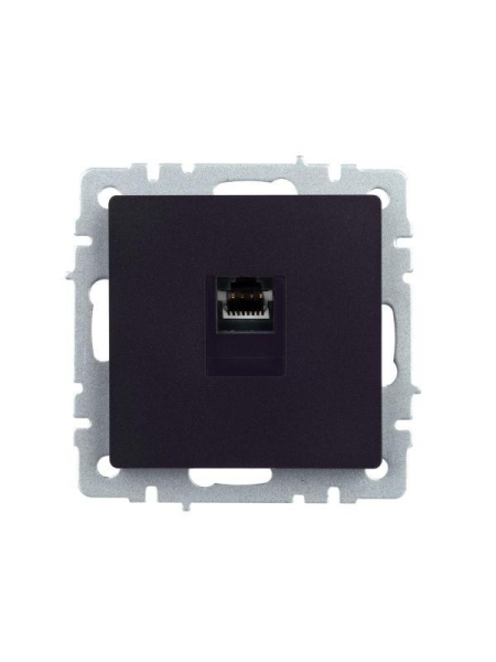 Розетка компьютерная СП RJ45 кат.5E BRITE РК10-БрЧ механизм черн. IEK BR-K10-1-K02 Розетка компьютерная СП RJ45 кат.5E BRITE РК10-БрЧ механизм черн. IEK BR-K10-1-K02