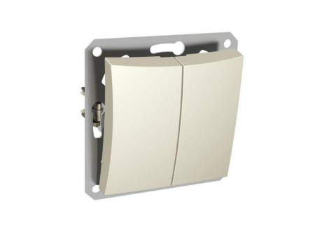 Выключатель 2-кл. СП Дуэт 10А IP20 с индикацией механизм беж. SchE WDE000253