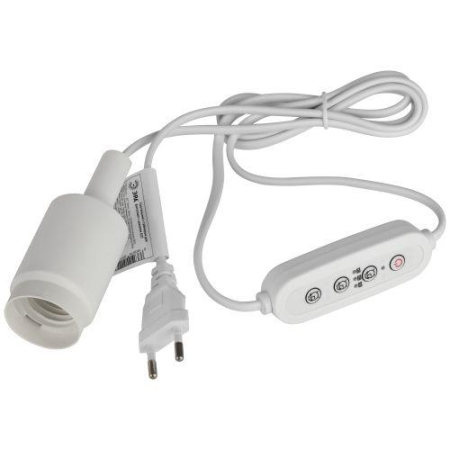 Светильник для растений FITO-Time Holder под лампу Е27 с проводом 1.5м и таймером для фитоламп Эра Б0059882 Светильник для растений FITO-Time Holder под лампу Е27 с проводом 1.5м и таймером для фитоламп Эра Б0059882