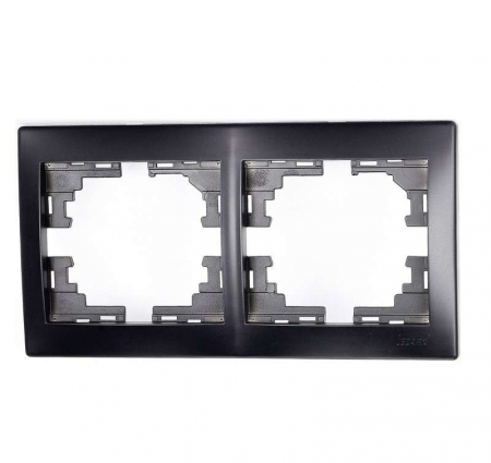 Рамка 2-м Mira горизонт. черн. бархат LEZARD 701-4200-147 Рамка 2-м Mira горизонт. черн. бархат LEZARD 701-4200-147