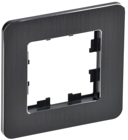 Рамка 1-м BRITE РУ-1-1-Бр метал. черн. RE AL IEK BR-M12-M-21-K02 Рамка 1-м BRITE РУ-1-1-Бр метал. черн. RE AL IEK BR-M12-M-21-K02