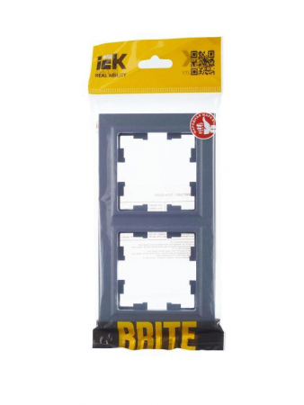 Рамка 2-м BRITE РУ-2-БрМ маренго IEK BR-M22-K35 Рамка 2-м BRITE РУ-2-БрМ маренго IEK BR-M22-K35