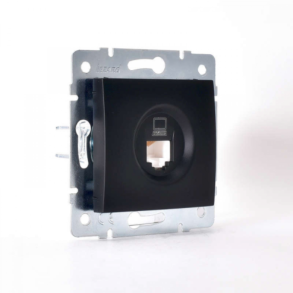 Розетка компьютерная 1-м СП Karina RJ45 механизм черн. бархат LEZARD 707-4288-139 Розетка компьютерная 1-м СП Karina RJ45 механизм черн. бархат LEZARD 707-4288-139