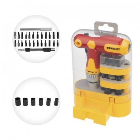 Набор отверток 33 предмета Rexant 12-4776 Набор отверток 33 предмета Rexant 12-4776