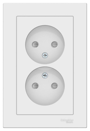 Розетка двойная AtlasDesign без заземл. со шторками16А в сборе лотос SE ATN001322 Розетка двойная AtlasDesign без заземл. со шторками16А в сборе лотос SE ATN001322