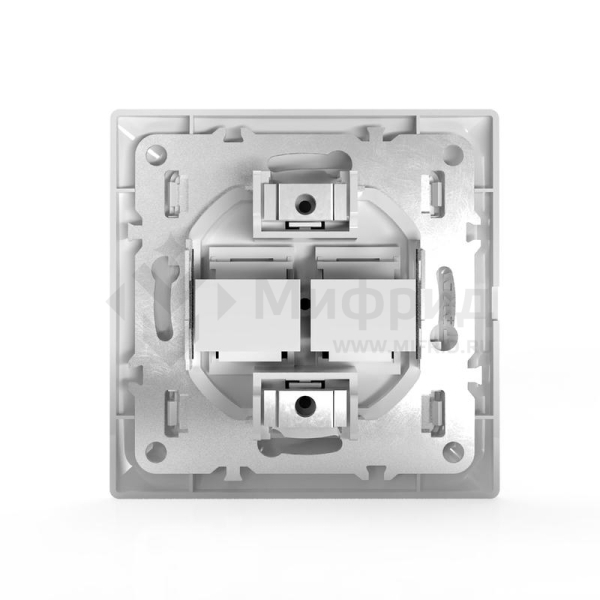 Розетка компьютерная 2-м СП AVA в сборе бел. TOKOV ELECTRIC TKL-AV-RC2-C01