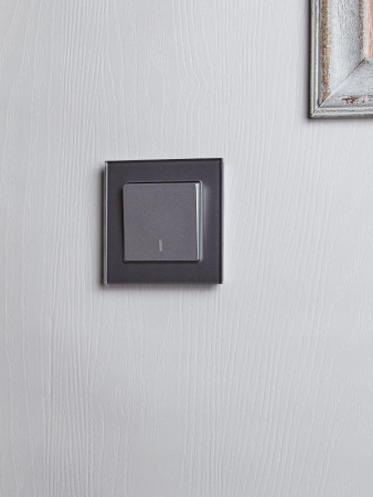 Выключатель проходной 1-кл. СП BRITE ВС10-1-7-БрА 10А с индик. механизм алюм. IEK BR-V12-1-10-K47