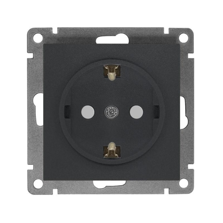 Розетка 1-м СП Афина 16А IP20 с заземл. защ. шторки механизм графит Universal A0049-Gr Розетка 1-м СП Афина 16А IP20 с заземл. защ. шторки механизм графит Universal A0049-Gr