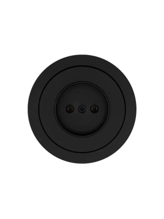 Розетка 1-м СП OSEN без заземл. ПБТ механизм черн. бархат LEZARD 743-4288-121B