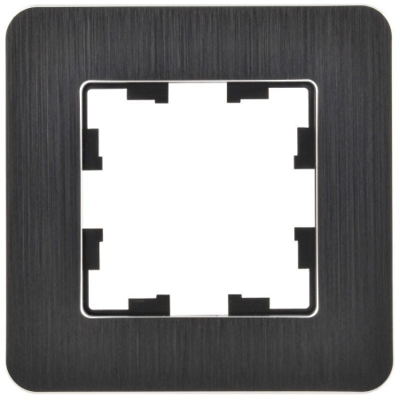 Рамка 1-м BRITE РУ-1-1-Бр метал. черн. RE AL IEK BR-M12-M-21-K02 Рамка 1-м BRITE РУ-1-1-Бр метал. черн. RE AL IEK BR-M12-M-21-K02