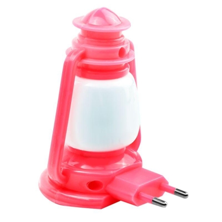 Светильник светодиодный NL-170 "Фонарик" 220В ночник с выкл. розов. Camelion 12526