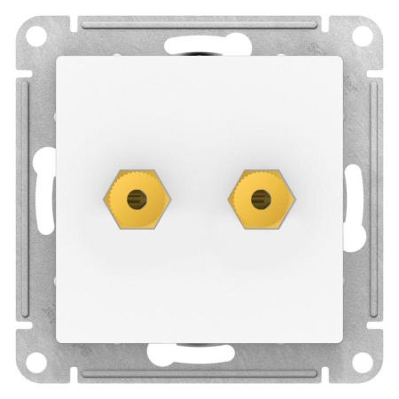 Аудиорозетка двойная AtlasDesign лотос SE ATN001387 Аудиорозетка двойная AtlasDesign лотос SE ATN001387