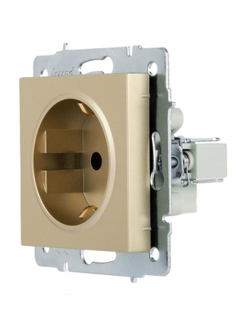 Розетка VESNA с заземл. ПБТ зол. LEZARD 742-3688-122B Розетка VESNA с заземл. ПБТ зол. LEZARD 742-3688-122B