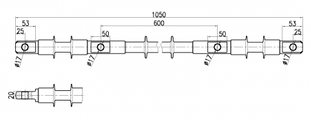Изолятор ФСКр 36/800-600-Б-VII