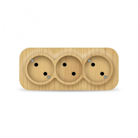 Розетка 3-м ОП 10А IP20 без заземл. сосна IONICH 1455 Розетка 3-м ОП 10А IP20 без заземл. сосна IONICH 1455