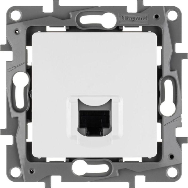 Розетка компьютерная 1-м СП Etika RJ45 кат.5E UTP механизм бел. IEK 672241 Розетка компьютерная 1-м СП Etika RJ45 кат.5E UTP механизм бел. IEK 672241