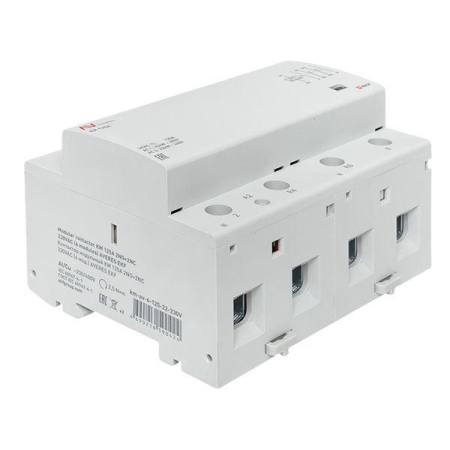 Контактор модульный КМ 125А 2NO+2NC 230В AC (6 мод.) AVERES EKF km-av-6-125-22-230V Контактор модульный КМ 125А 2NO+2NC 230В AC (6 мод.) AVERES EKF km-av-6-125-22-230V