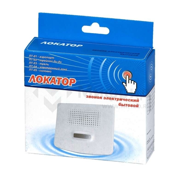 Звонок проводной Локатор соловей 220В 80-90дБА бел. МОНОМАХ ЛТ-05