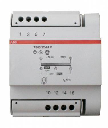 Трансформатор разделит. безоп. TS63/12-24C ABB 2CSM631043R0811 Трансформатор разделит. безоп. TS63/12-24C ABB 2CSM631043R0811