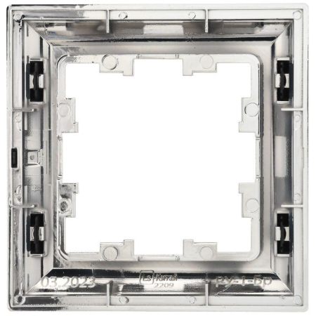 Рамка 1-м BRITE РУ-1-Бр хром/черн. IEK BR-M12-12-2-K23 Рамка 1-м BRITE РУ-1-Бр хром/черн. IEK BR-M12-12-2-K23