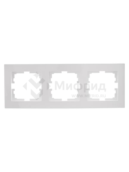 Рамка 3-м VESNA горизонт. бел. LEZARD 742-0200-148