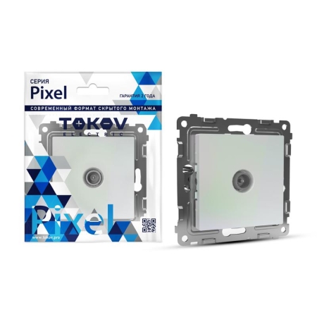 Коннектор TV СП Pixel механизм перламутр. TOKOV ELECTRIC TKE-PX-A1C-C04 Коннектор TV СП Pixel механизм перламутр. TOKOV ELECTRIC TKE-PX-A1C-C04