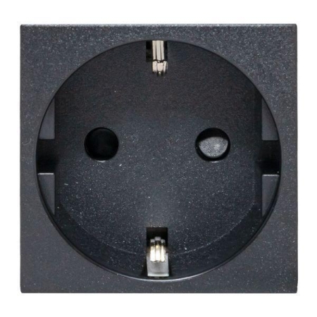 Розетка 45х45 с зазем. с защ. шторками 90град. черн. матов. EKF E2MR16-028-30 Розетка 45х45 с зазем. с защ. шторками 90град. черн. матов. EKF E2MR16-028-30