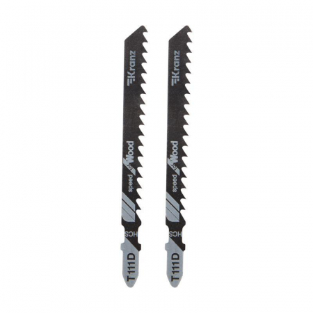 Пилка для электролобзика по дереву T111D 100мм 6 зубьев на дюйм 6-60мм (уп.2шт) Kranz KR-92-0319