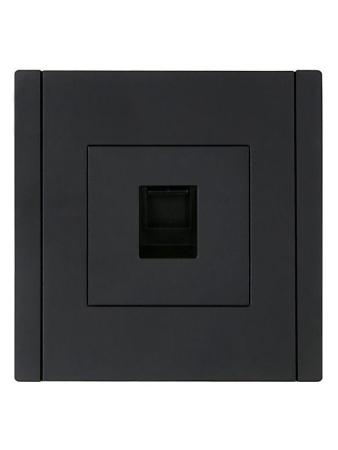 Розетка компьютерная RJ45 кат.5E FORTE&PIANO FP132 черн. IEK FP-K10-1-K02