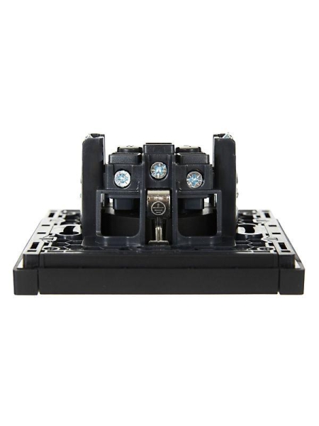 Розетка СП FORTE&PIANO FP115 16А с заземл. защ. шторки винт. крепл. черн. IEK FP-R14-16-K02