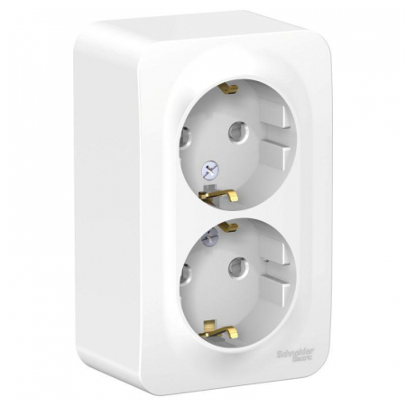Розетка 2-м ОП Blanca 16А IP20 250В с заземл. защ. шторки бел. SE BLNRA011201 Розетка 2-м ОП Blanca 16А IP20 250В с заземл. защ. шторки бел. SE BLNRA011201