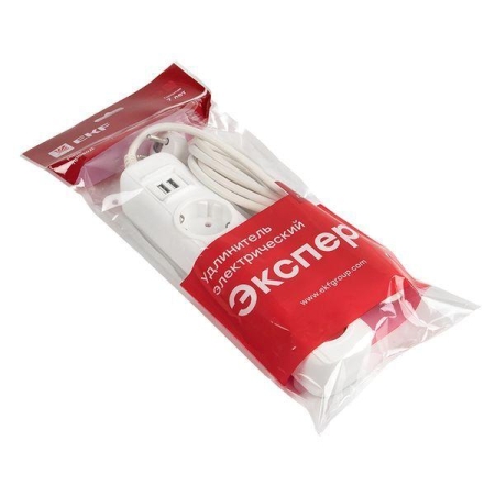 Удлинитель 4х2м 16А IP20 Эксперт 3.5кВт 2хUSB 2.1А ПВС 3х1 PROxima EKF UBA16-2USB-4-02i Удлинитель 4х2м 16А IP20 Эксперт 3.5кВт 2хUSB 2.1А ПВС 3х1 PROxima EKF UBA16-2USB-4-02i