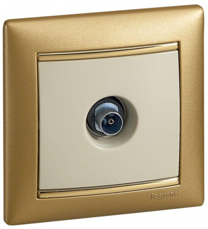 Розетка телевизионная TV СП Valena 1.5дБ 2400МГц с топологией "звезда" механизм сл. кость Leg 774329