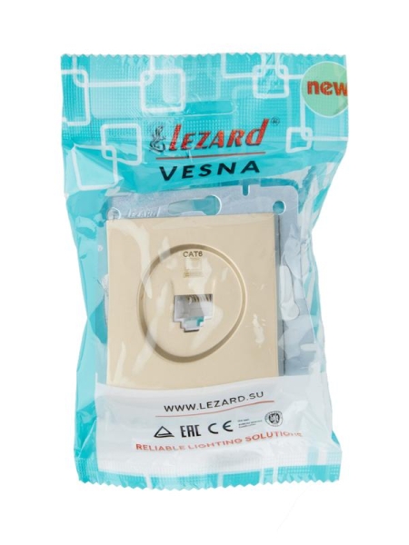 Розетка компьютерная VESNA зол. 140 LEZARD 742-3688-140 Розетка компьютерная VESNA зол. 140 LEZARD 742-3688-140