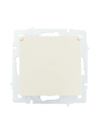 Розетка 1-м СП Vesna с заземл. с крышкой ПБТ механизм кремов. LEZARD 742-0388-123B Розетка 1-м СП Vesna с заземл. с крышкой ПБТ механизм кремов. LEZARD 742-0388-123B
