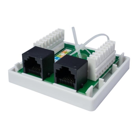 Розетка компьютерная 8P8C (RJ-45) UTP кат.6 2 порта SUPRLAN 10-0310 Розетка компьютерная 8P8C (RJ-45) UTP кат.6 2 порта SUPRLAN 10-0310