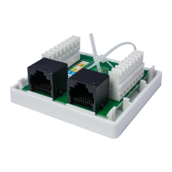 Розетка компьютерная 8P8C (RJ-45) UTP кат.6 2 порта SUPRLAN 10-0310