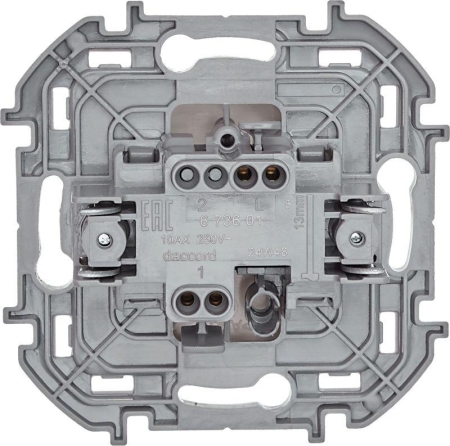 Выключатель 1-кл. Inspiria 10А IP20 250В 10AX механизм сл. кость IEK 673601
