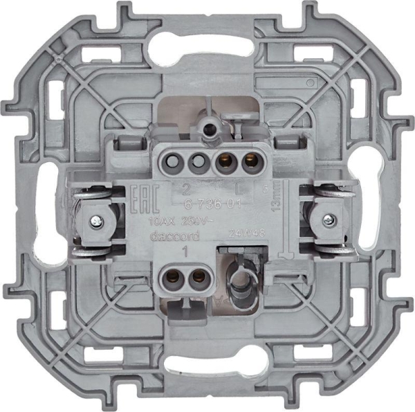 Выключатель 1-кл. Inspiria 10А IP20 250В 10AX механизм сл. кость IEK 673601 Выключатель 1-кл. Inspiria 10А IP20 250В 10AX механизм сл. кость IEK 673601