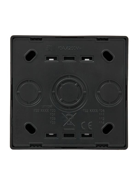 Выключатель 1-кл. ОП LETO с индикацией черн. бархат LEZARD 752-4200-111